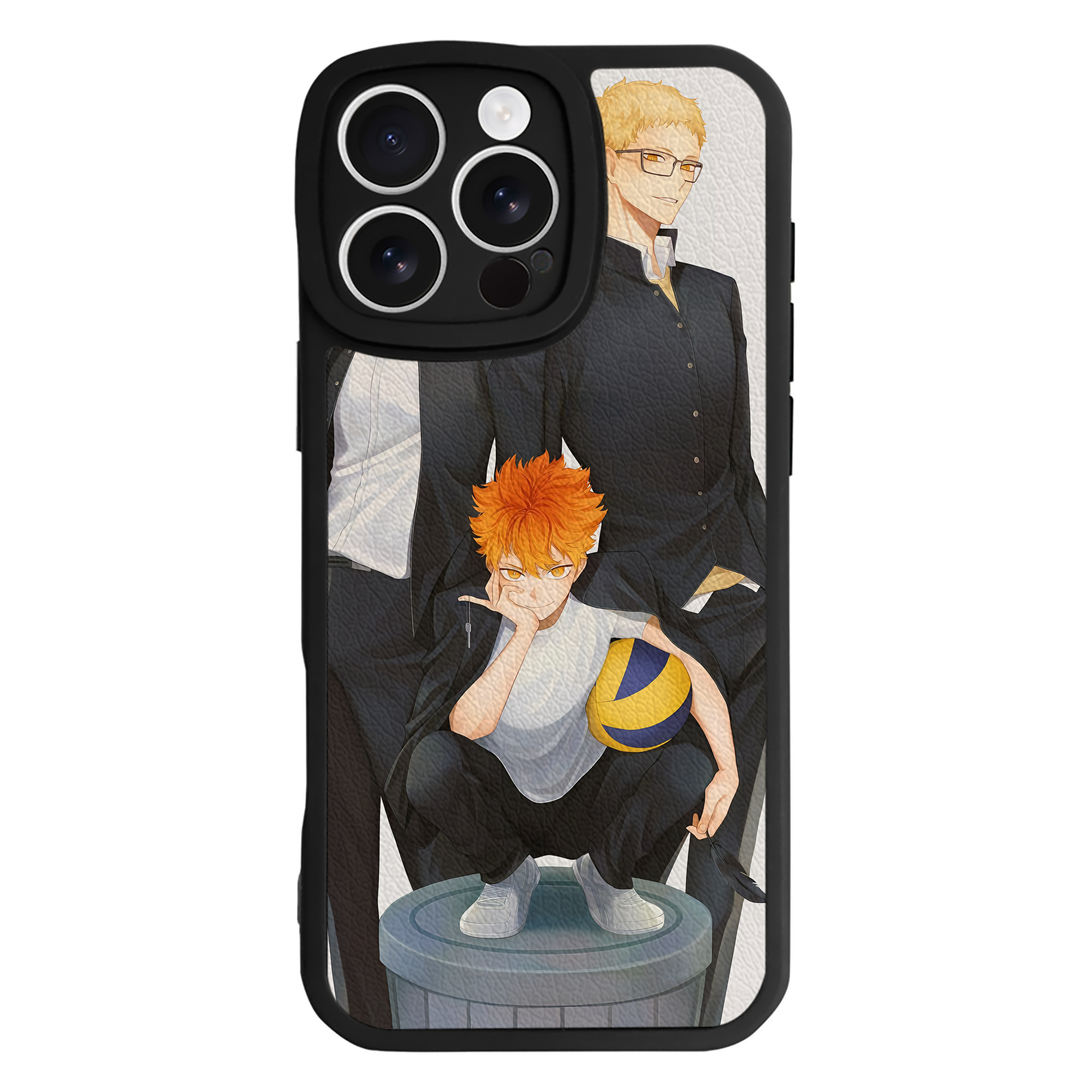 （画像用） ハイキュー!! Haikyu!! 【iPhone 16シリーズ対応】シリコンスマホケース（レザー調） 材質：シリコン